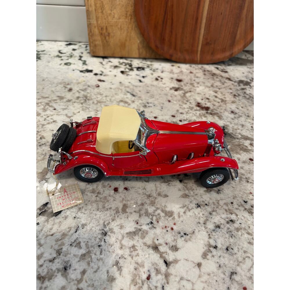 Title: Franklin Mint 1935 Mercedes 500K Special Roadster 1:24 Diecast Preowned